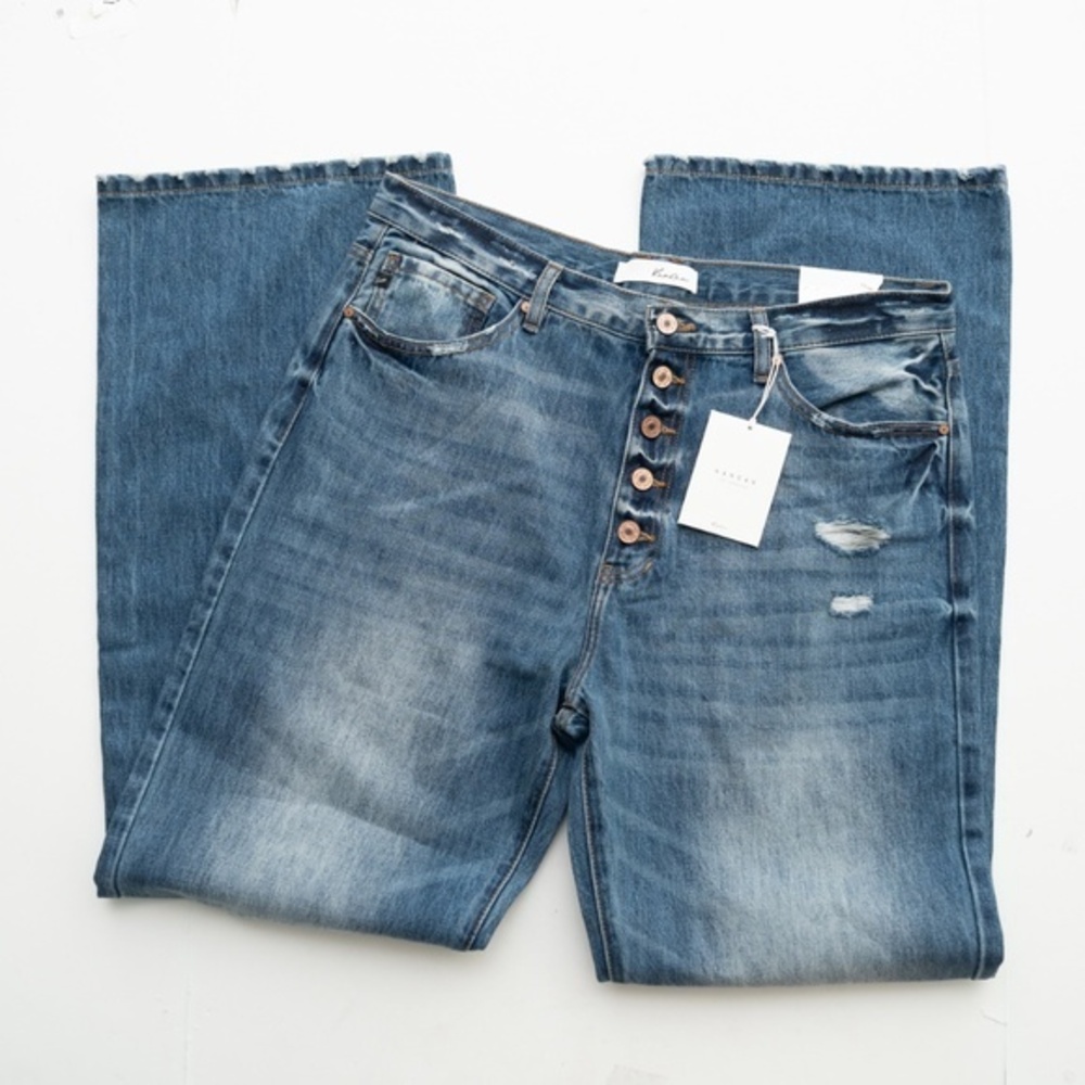 Kancan‎ 90s Flare Exposed Button Jeans